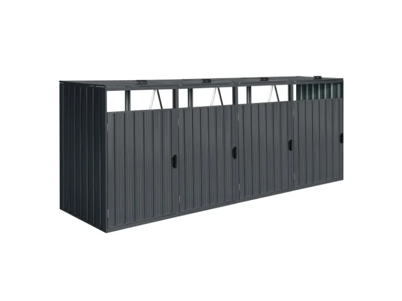 Mülltonnenbox Owen Metall 4 x 240 l Anthrazit*AXI Outlet