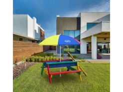 AXI Wasserspielzeug|Nick Sand & Wasser Picknicktisch Regenbogen mit Sonnenschirm