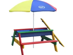 AXI Wasserspielzeug|Nick Sand & Wasser Picknicktisch Regenbogen mit Sonnenschirm