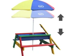 AXI Wasserspielzeug|Nick Sand & Wasser Picknicktisch Regenbogen mit Sonnenschirm