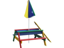 AXI Wasserspielzeug|Nick Sand & Wasser Picknicktisch Regenbogen mit Sonnenschirm