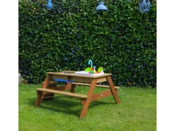 Sand und Wasser Picknicktisch Emily mit Spielküchenspüle Braun*AXI