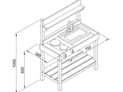 Sand- und Wasser Spielküche  Rosa Medium*AXI Best