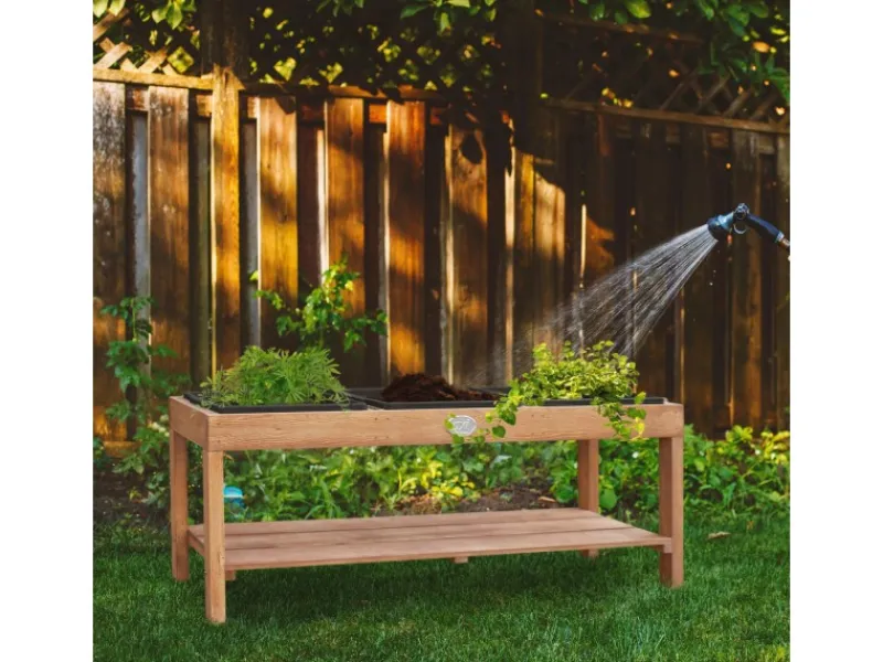 Sand und Wassertisch mit 3 Behältern Dunkelbraun Behälter Schwarz*AXI Best