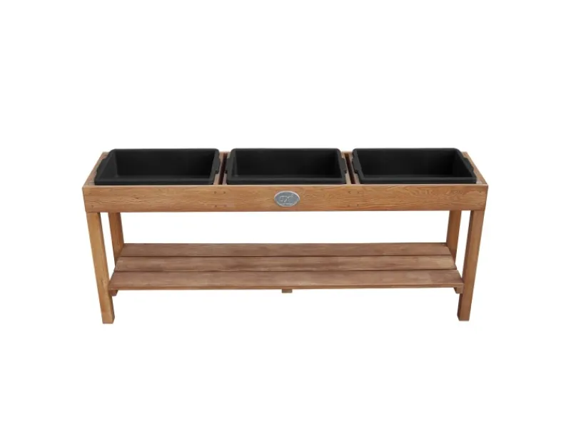 Sand und Wassertisch mit 3 Behältern Dunkelbraun Behälter Schwarz*AXI Best
