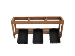 Sand und Wassertisch mit 3 Behältern Dunkelbraun Behälter Schwarz*AXI Best