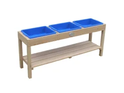 Sand und Wassertisch mit 3 Behältern Naturbraun Behälter Blau*AXI Sale