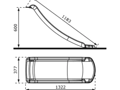 AXI Gartenspielgeräte|Sky120 Rutsche 118,3 x 37,7 cm
