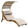 Sonnenliege Salina mit Dach Holz Beige*AXI Best