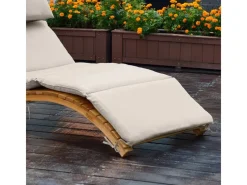 Sonnenliege Salina mit Dach Holz Beige*AXI Best