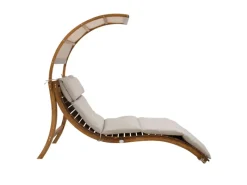 Sonnenliege Salina mit Dach Holz Beige*AXI Best