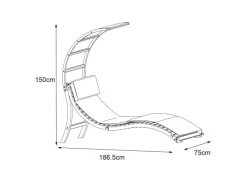 Sonnenliege Salina mit Dach Holz Beige*AXI Best