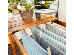 Balkonmöbel|Gartenmöbel-Sets|Balkonmöbel-Set Grenora 3-teilig FSC Holz Natur