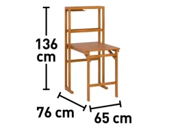 Balkonmöbel-Set Marmora mit Regalfunktion 3-tlg. Akazie Geölt* Best