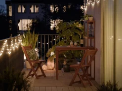 Balkonmöbel-Set Marmora mit Regalfunktion 3-tlg. Akazie Geölt* Best