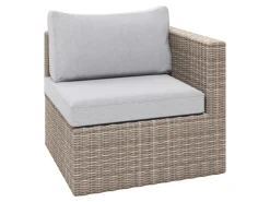 Balkonmöbel|Balkonmöbel-Set Olea Mini 5-teilig Polyrattan Hellgrau