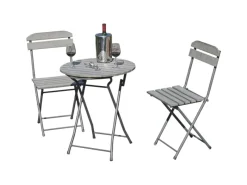 Balkon-Set Lugo 3-tlg. Grau*Garden Pleasure Best