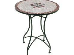 Garden Pleasure Balkonmöbel|Balkon-Sitzgruppe Amarillo Mosaik Braun-Grau-Rot-Beige 3-tlg.