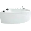 BASERA Wasserpumpe|® Indoor Eck-Whirlpool Badewanne Guam Links 2 Personen Premium 180 x 130 cm