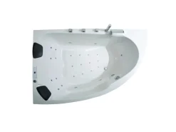 BASERA Wasserpumpe|® Indoor Eck-Whirlpool Badewanne Guam Links 2 Personen Premium 180 x 130 cm