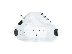 BASERA Wasserpumpe|® Indoor Eck-Whirlpool Badewanne Capri Classic 145 x 145 cm