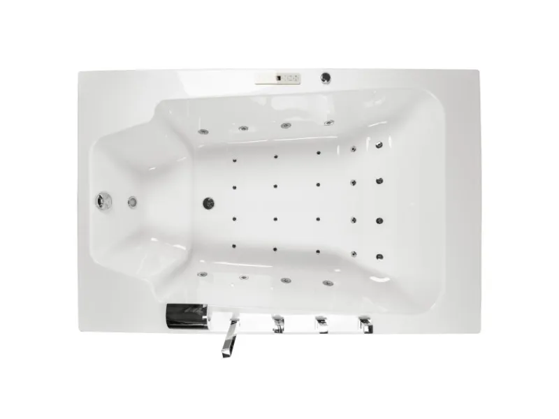 BASERA Outdoor Whirlpools|® Indoor Whirlpool Badewanne XXL Milos 2 Personen Classic 190 x 120 cm