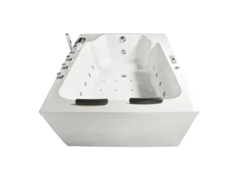 BASERA Outdoor Whirlpools|® Indoor Whirlpool Badewanne XXL Milos 2 Personen Classic 190 x 120 cm