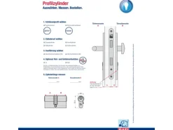 Basi Gartenschränke|- AS - Profil-Knaufzylinder - K50/35 mm - Gleichschließend