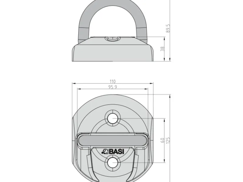 Basi Fahrräder|- Boden-Wandanker - BWA 110 - Schwarz - 6990-0309