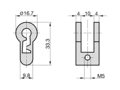 - Buntbarteinsatz - BE 90 - Nr. 1 - Gleichschließend - 9000-0001*Basi Discount