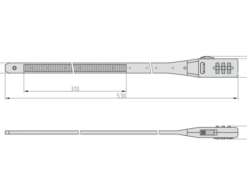 - Kabelbinder-Schloss - KBS 50 - Schwarz - 6990-0310-1100*Basi New