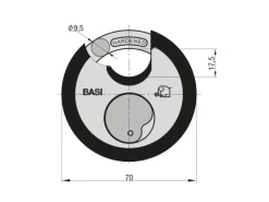 - Schlaufenkabel - SKA 500 - Geflochtenes Stahlseil mit Rundbügelschloss - SET - RVS6990-0500*Basi Clearance