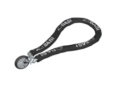 Basi Fahrräder|Kettenschloss ZR 323 Ummantelte Stahlkette RVS 610W 70 mm Vorhangschloss 2 Schlüssel Verschiedenschließend