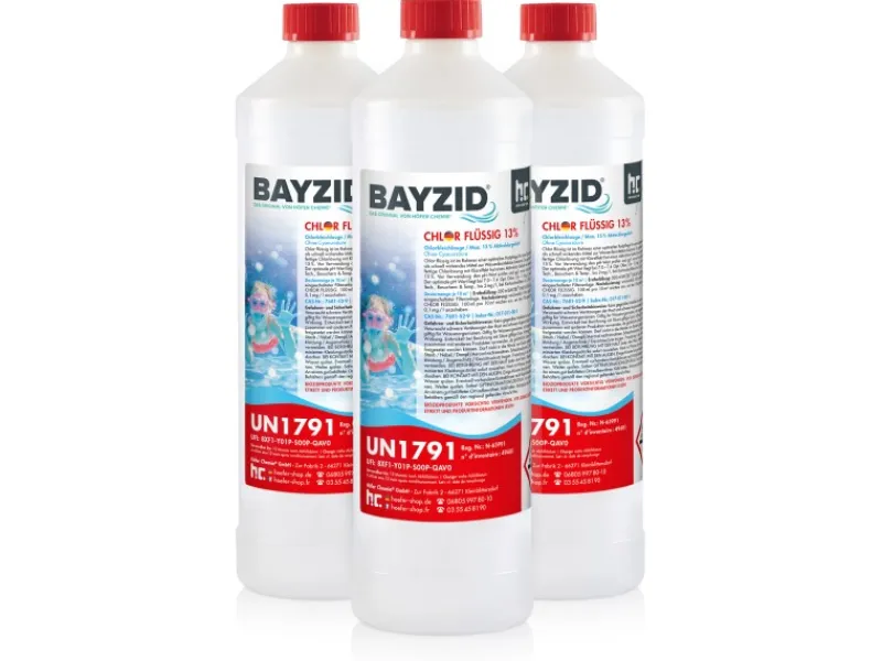 Chlor 13% Flüssig für Pools 15 x 1kg*Bayzid Discount