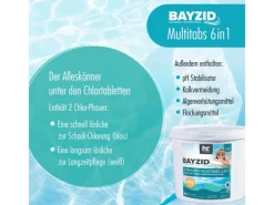 Bayzid Aufstellpools|Poolreinigung|6in1 2-Phasen-Multitabs 200g  5kg