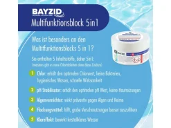 Bayzid Aufstellpools|Poolpflege|Multiblock 5in1 für Pools 500g