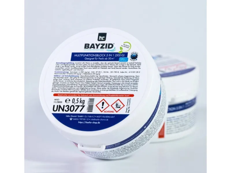Bayzid Poolpflege|Multiblock 5in1 für Pools 4 x 500g