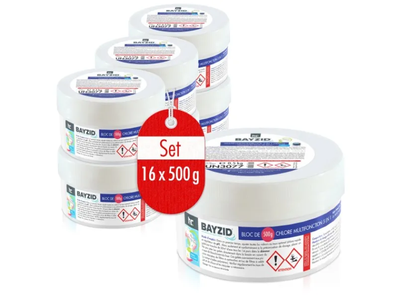 Bayzid Poolpflege|Multiblock 5in1 für Pools 4 x 500g