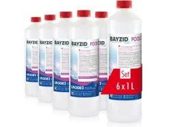 Bayzid Poolreinigung|Poolclear Trübungsbeseitigung für Pool-Filter mit Kartuschen & Filterballs 3 x 1l