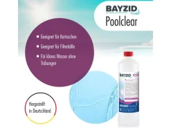 Bayzid Poolreinigung|Poolclear Trübungsbeseitigung für Pool-Filter mit Kartuschen & Filterballs 1l