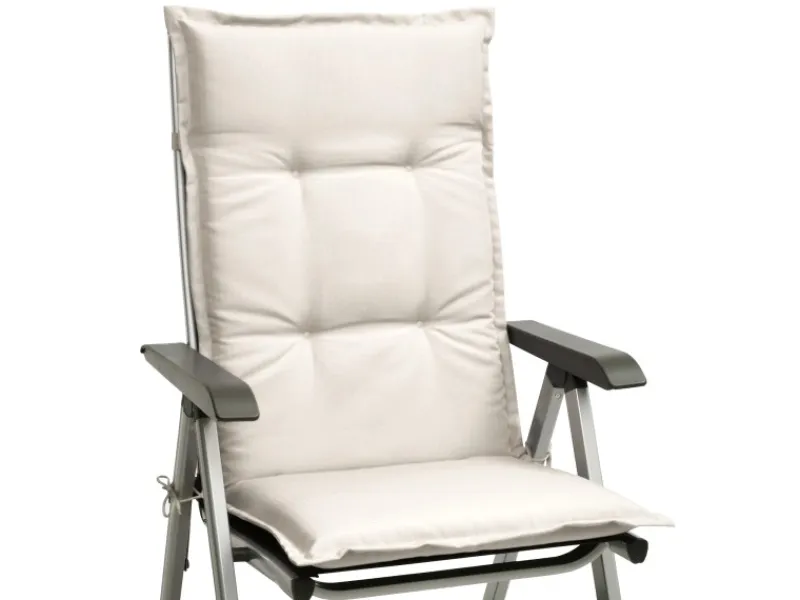 Beautissu Sitzkissen|Gartenstuhlauflagen|Base HL Hochlehner 120x50x6cm