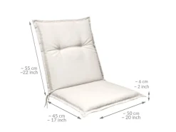 Beautissu Gartenstuhlauflagen|Base NL Niederlehner 100x50x6cm 4tlg