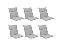 Beautissu Gartenstuhlauflagen|Base NL Niederlehner 100x50x6cm 6tlg