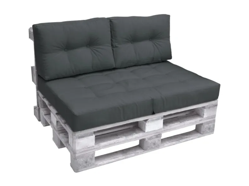 Beautissu Sitzkissen|Gartenstuhlauflagen|ECO Elements Palettenkissen Rücken 60x40x20cm 2tlg