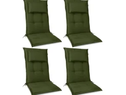 Beautissu Gartenstuhlauflagen|HighLux HL Hochlehner 120x52x7cm 4tlg