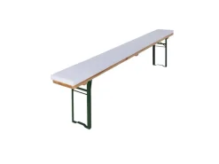 Beautissu Sitzkissen|Gartenstuhlauflagen|Konstanz Schaumstoffrohling für Bierbank 4x25x220cm Weiß 2tlg