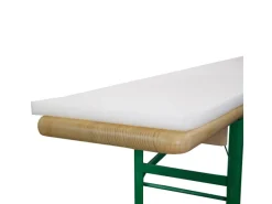 Beautissu Gartenstuhlauflagen|Konstanz Schaumstoffrohling für Bierbank 2x25x220cm Weiß 2tlg