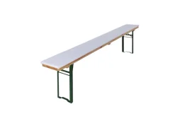 Beautissu Gartenstuhlauflagen|Konstanz Schaumstoffrohling für Bierbank 2x25x220cm Weiß 2tlg