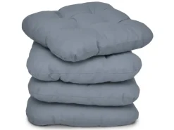 Beautissu Sitzkissen|Gartenstuhlauflagen|Lisa Stuhlkissen 40x40x8cm 4tlg