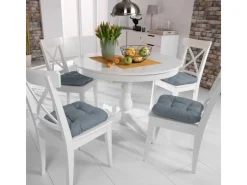 Beautissu Sitzkissen|Gartenstuhlauflagen|Lisa Stuhlkissen 40x40x8cm 4tlg